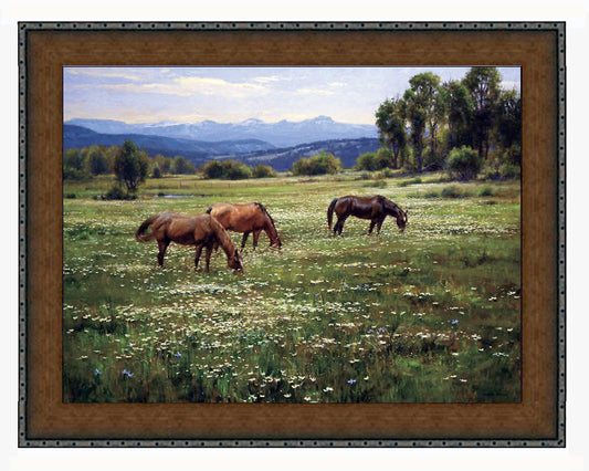 "Amid Summer Blooms" Limited Edition Giclee With Frame