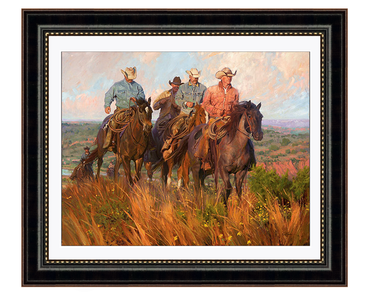 "Cowboy's Commute" Fine Art Print With Frame