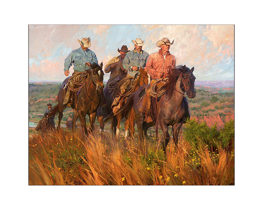 "Cowboy's Commute" Fine Art Print Without Frame