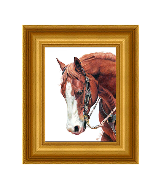 "Red" Giclee + Frame Antique Gold