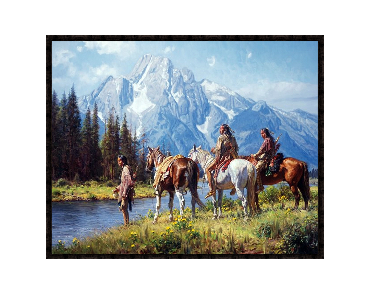 "River's Edge" Limited Edition Giclee + Frame Boot Brown