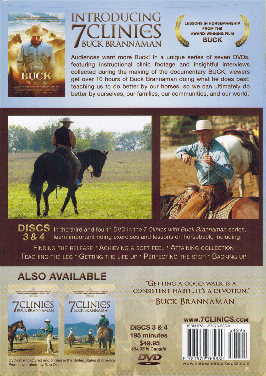 7 Clinics with Buck Brannaman: 3-4 Lessons On Horseback - BooksOnHorses