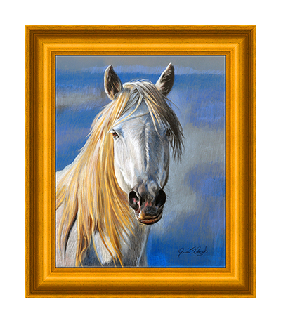 "Yellow Hair" Giclee + Frame - Antique Gold