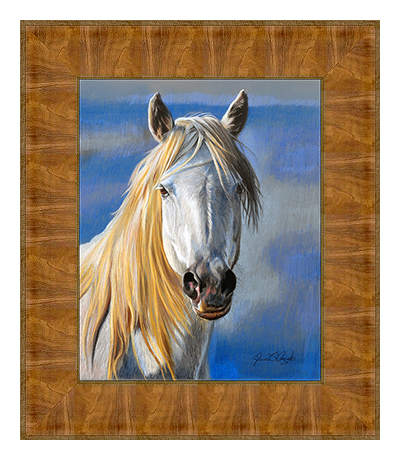 "Yellow Hair" Giclee + Frame Sicilian Olive