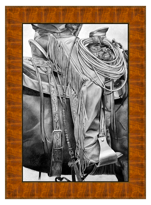 "Traveling The Cowboy Way" Giclee + Frame Sicilian Olive